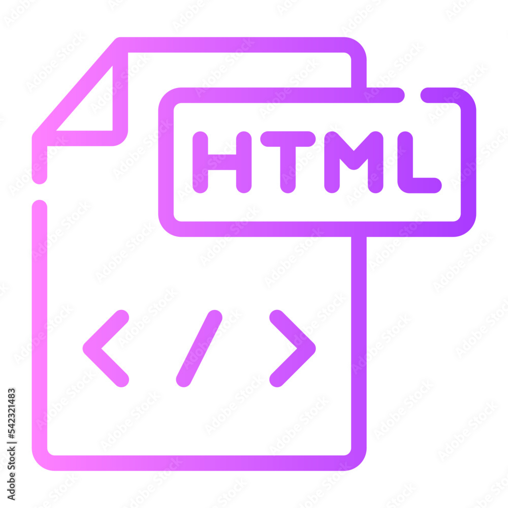 html file gradient icon html file gradient icon