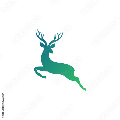 Deer vector illustration, Modern Deer Logo Template