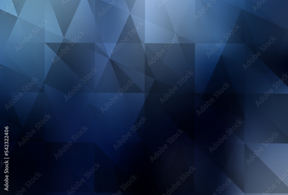 Obraz premium Dark BLUE vector polygonal template.