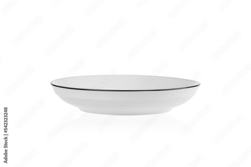 White ceramic plate isolated on white background with clipping path. White ceramic plate isolated on white background with clipping path.