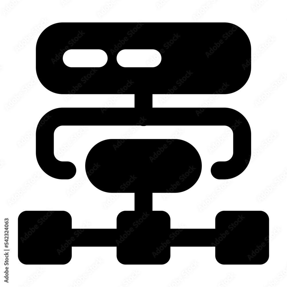 Icon Server With Style Glyph Icon Server With Style Glyph