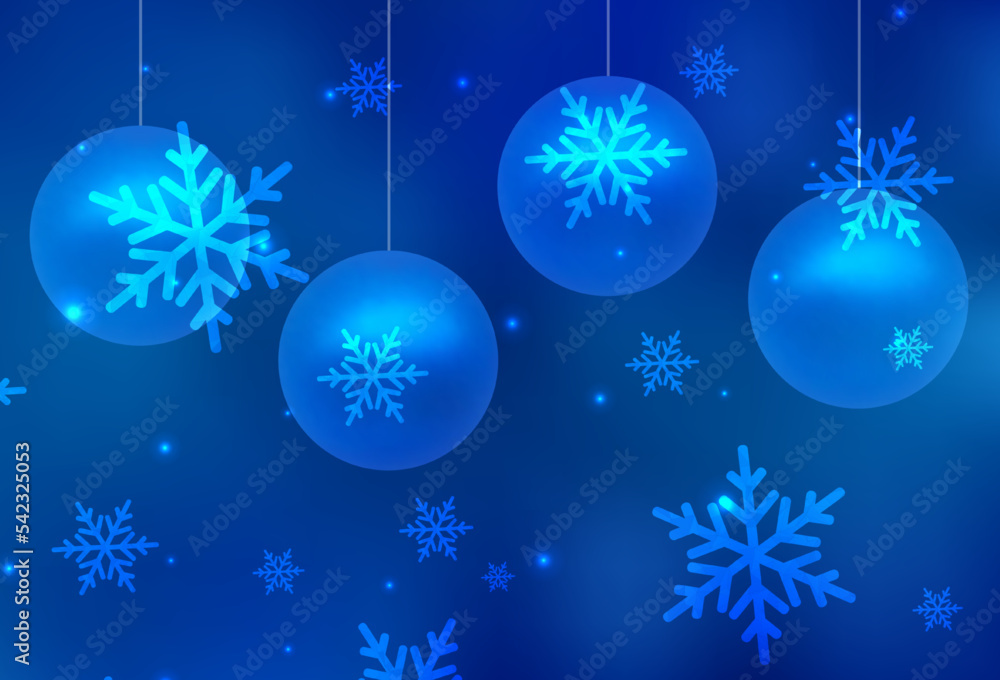 Light BLUE vector layout in New Year style. Light BLUE vector layout in New Year style.