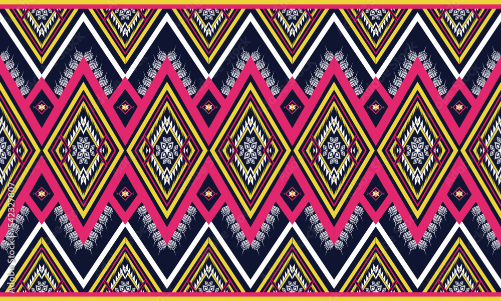 Geometric ethnic pattern for background,fabric,wrapping,clothing,wallpaper,Batik,carpet,embroidery style.