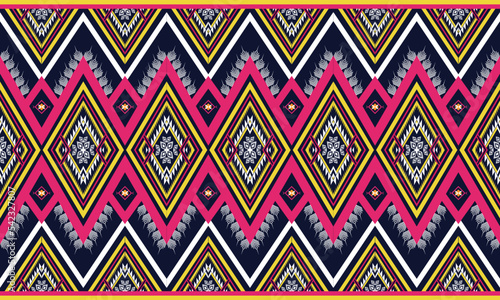 Wallpaper Mural Geometric ethnic pattern for background,fabric,wrapping,clothing,wallpaper,Batik,carpet,embroidery style. Torontodigital.ca