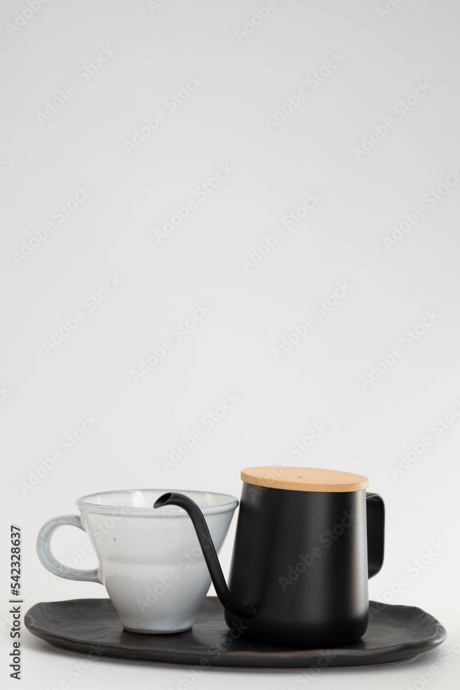 Coffee Dripping Set on White Background Coffee Dripping Set on White Background