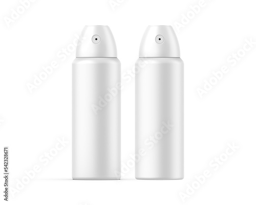 Blank plastic spray bottle ready for your design and branding mockup template isolated on white background, 3d illustration.	