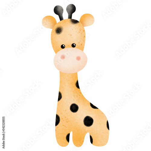 Cute giraffe cartoon design character 