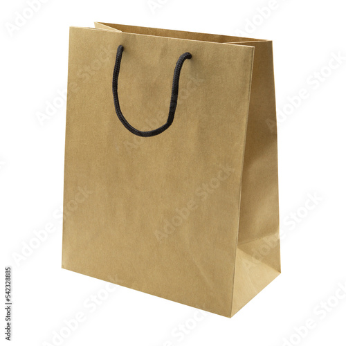 Kraft paper shopping bag mockup 