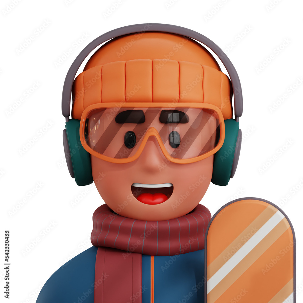 Snowboarder Player 3D Avatar Snowboarder Player 3D Avatar