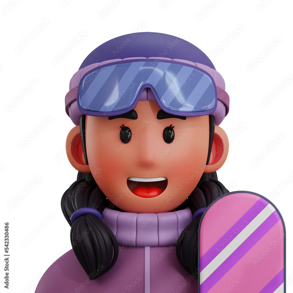 Snowboarder Player 3D Avatar Snowboarder Player 3D Avatar