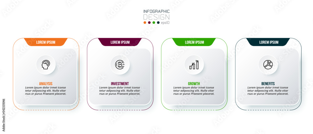 Business concept infographic template with option. Business concept infographic template with option.