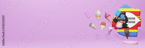Obraz na płótnie 3d rendering of ice cream consumption in Eswatini for social media content
w salonie