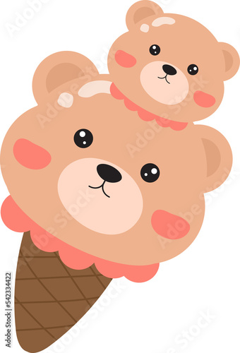 Ice Cream Bear Clipart