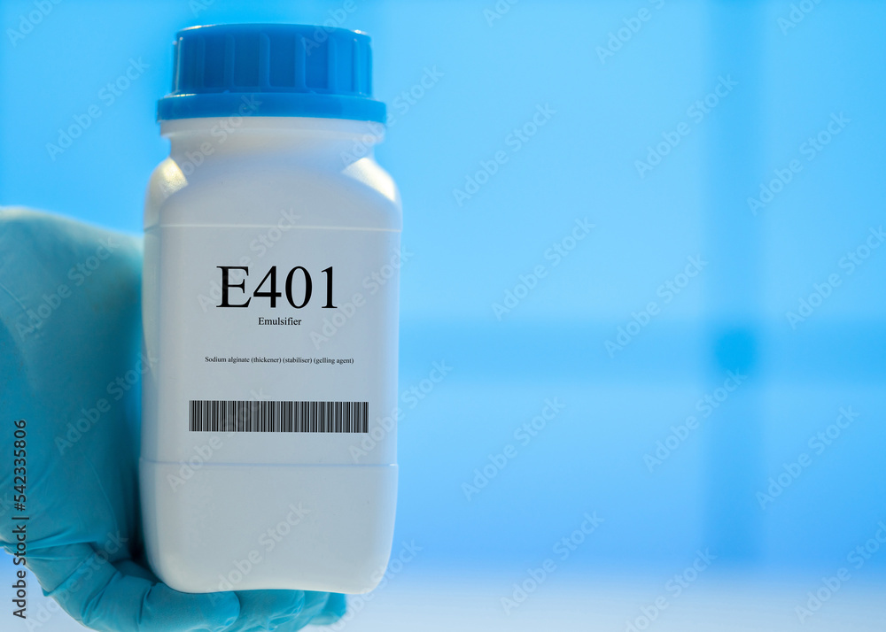 Packaging with nutritional supplements E401 emulsifier
