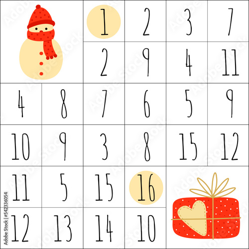 Development of children. Numbers, mathematical account. Puzzle, test, IQ, educational, for schoolchildren, preschoolers. Logic exercises. Christmas games for printing. Preparation for school.