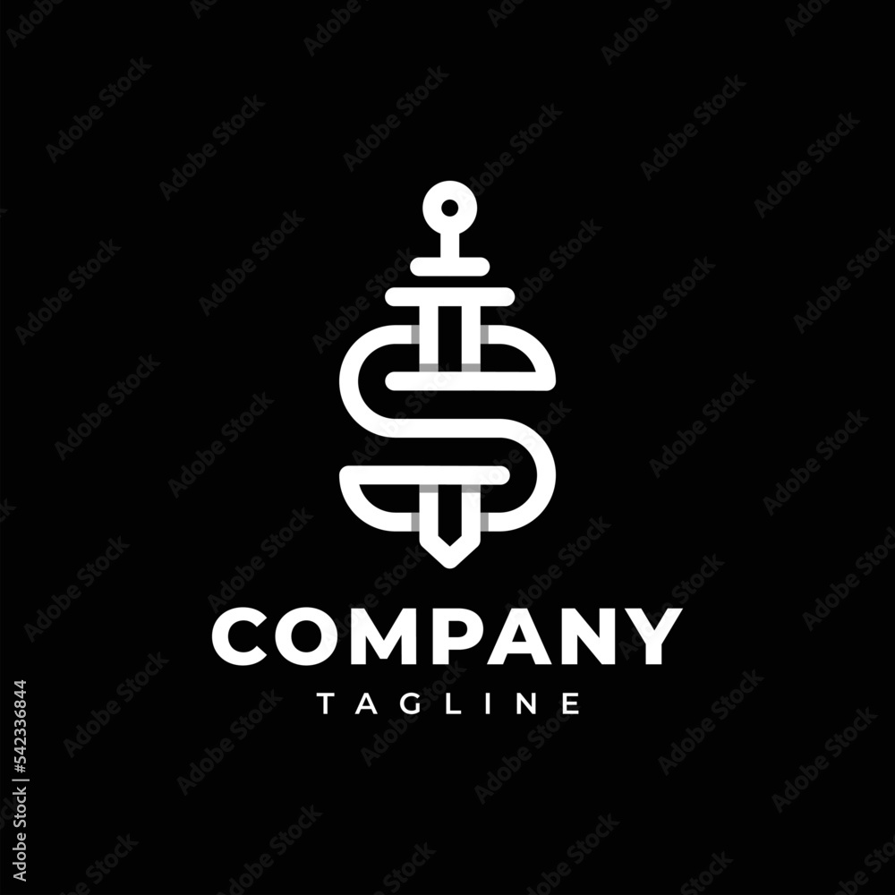 Initials letter S law firm logo Stock Vector Adobe Stock