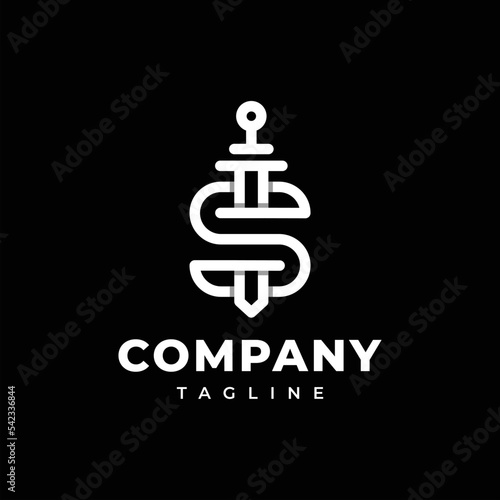 Initials letter S law firm logo