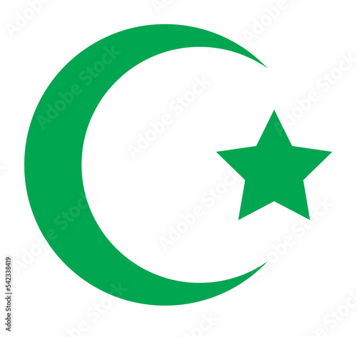 Islam symbols on white background. Muslim religion spirituality religious.