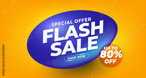Sale banner end of season special offer template design with geometric background
