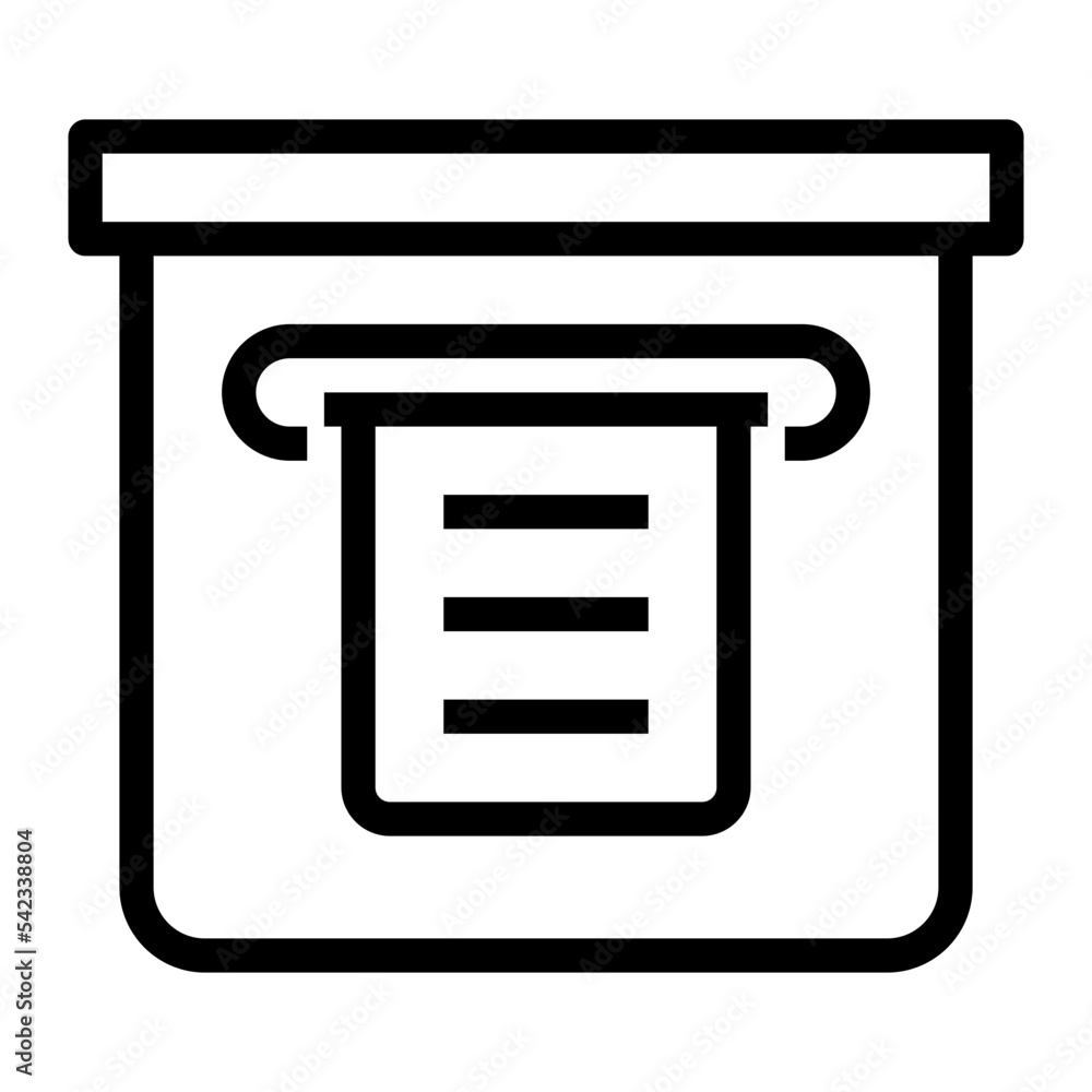 Icon Survey Box With Style Outline Icon Survey Box With Style Outline