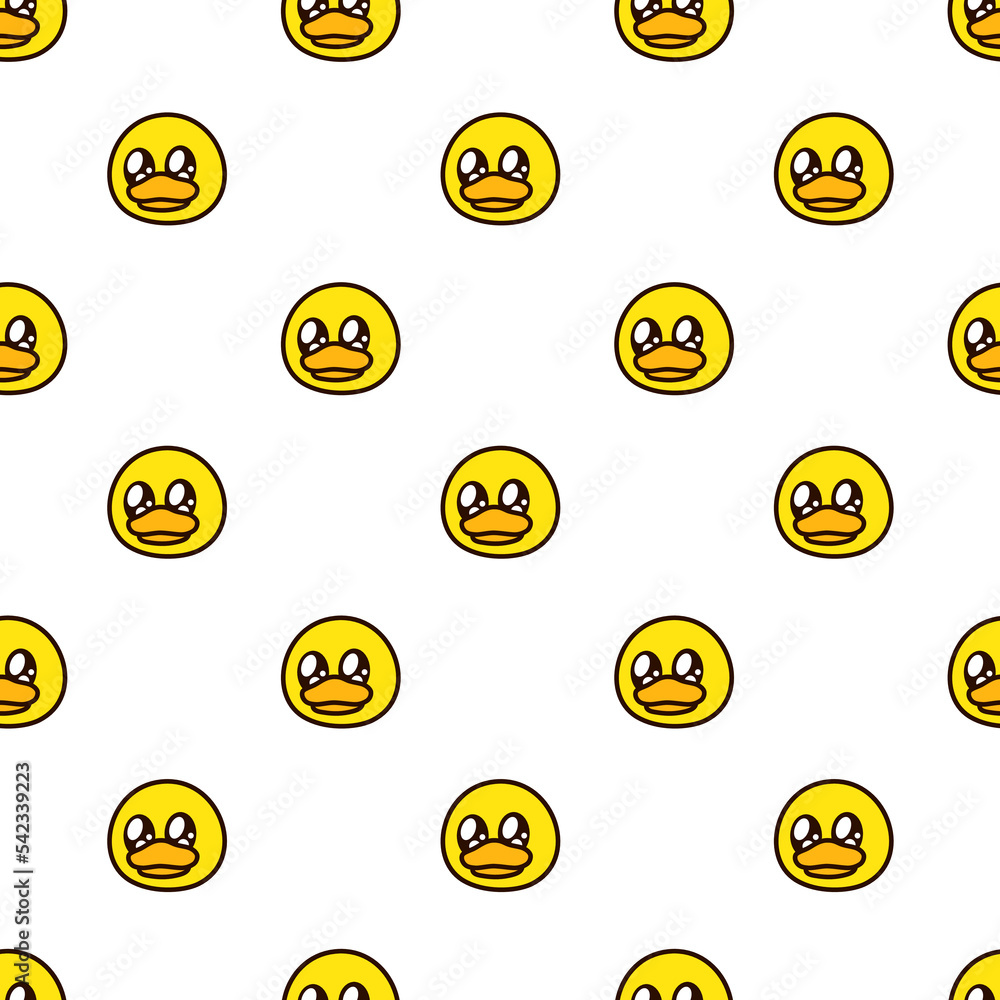 vector files repeatable seamless pattern of a drawing duck face with full color doodle style vector files repeatable seamless pattern of a drawing duck face with full color doodle style
