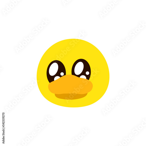 vector files of a drawing duck face with flat design style