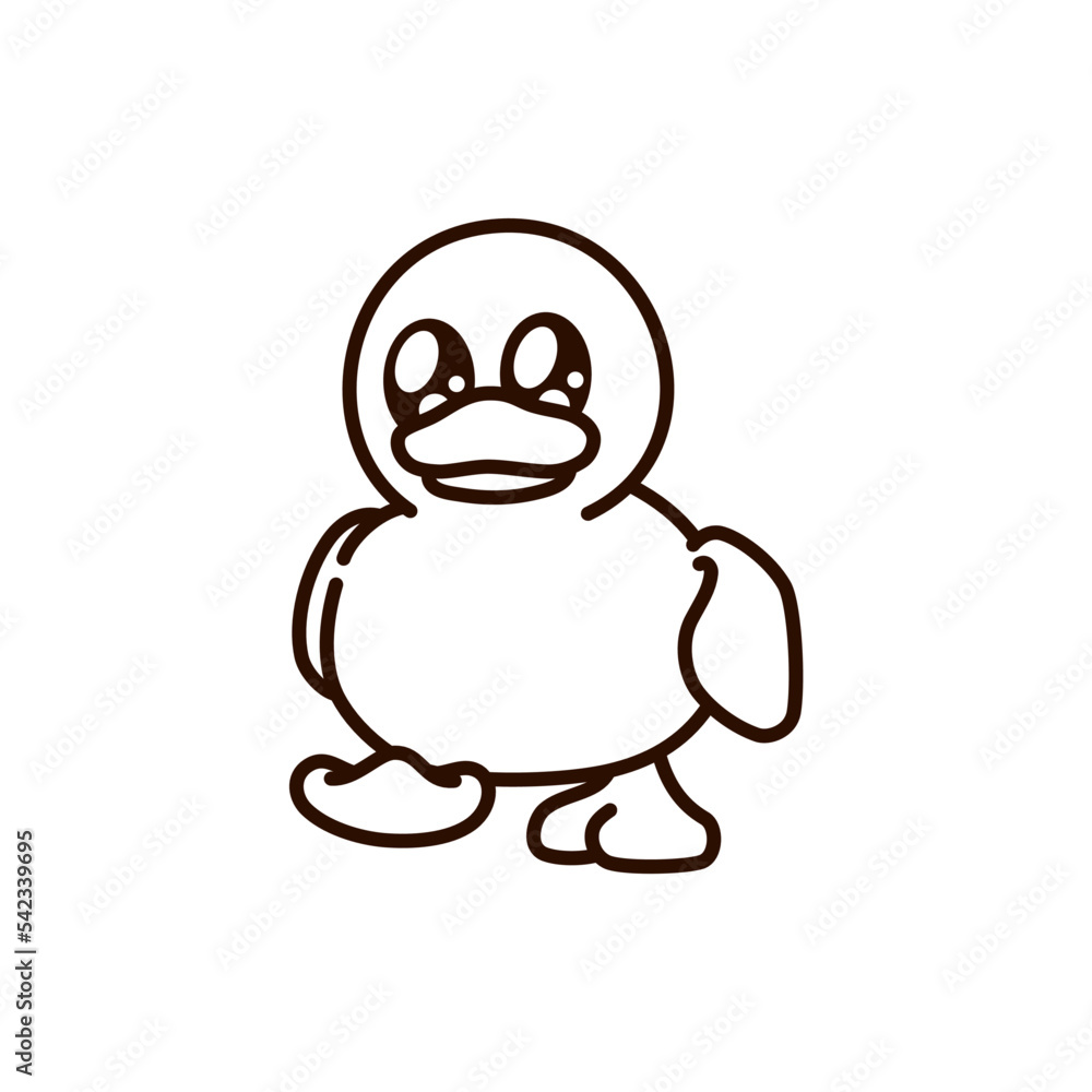 vector files of a drawing duck with doodle line style vector files of a drawing duck with doodle line style