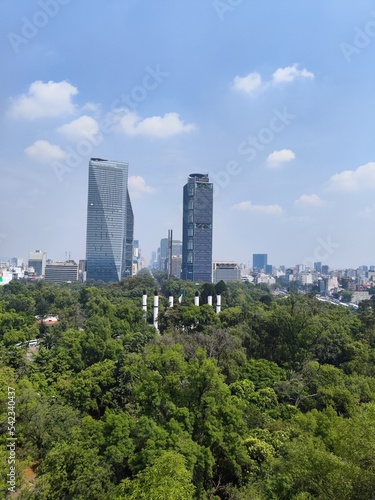 Mexico City, modern capitals with park forests and buildings