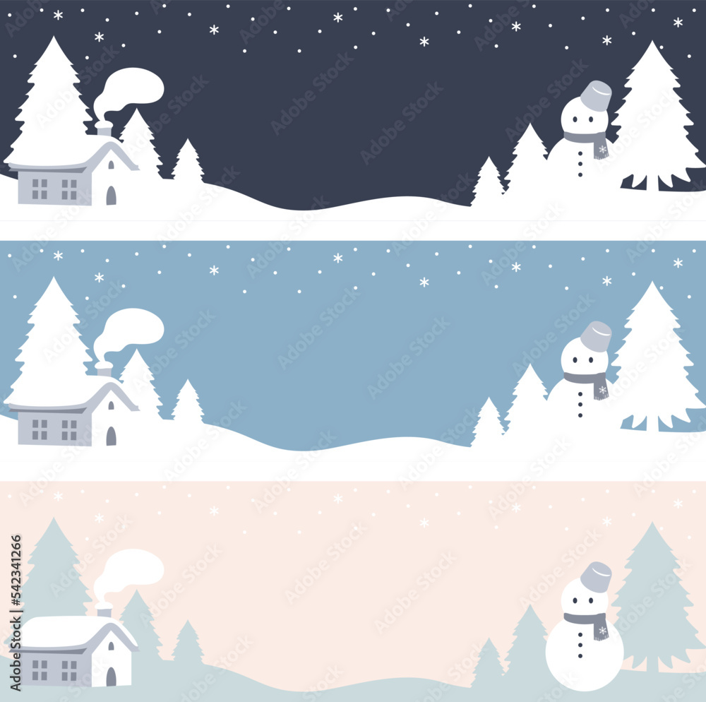 バナー 雪の降る冬の街並みのイラスト 雪だるま 背景 イラスト素材セット Stock Vektorgrafik Adobe Stock バナー 雪の降る冬の街並みのイラスト 雪だるま 背景 イラスト素材セット Stock Vektorgrafik Adobe Stock