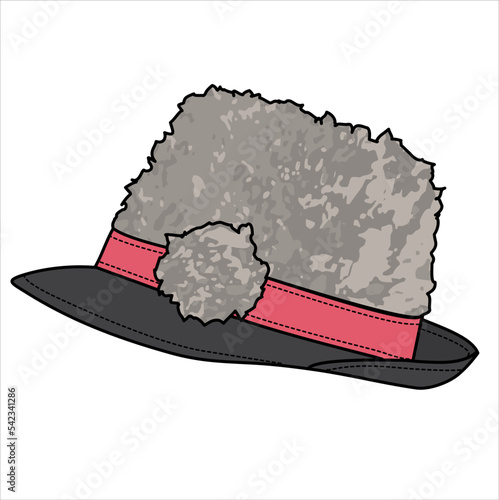 FEDORA TRILBY HAT FOR UNISEX WEAR VECTOR