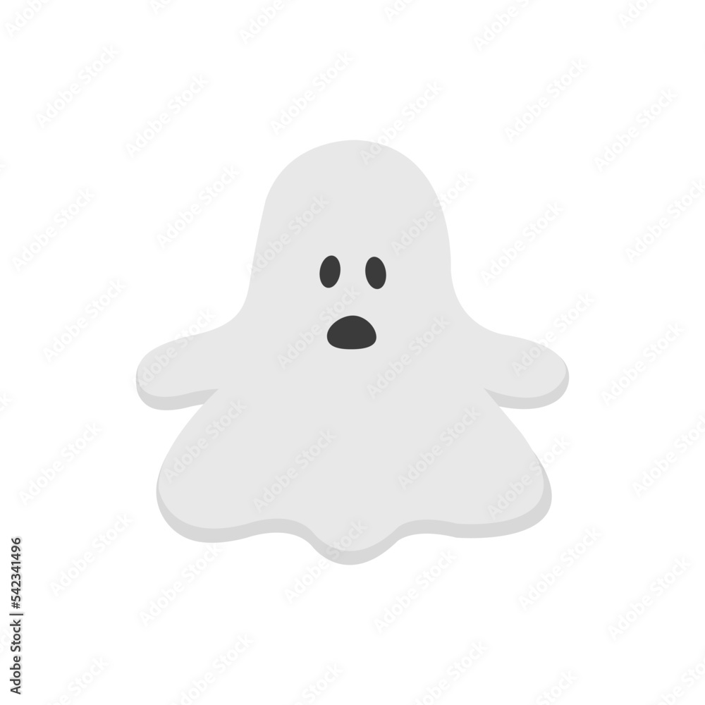 Hand-drawn illustration of a Halloween ghost, scary ghost vector isolated on white background. Hand-drawn illustration of a Halloween ghost, scary ghost vector isolated on white background.