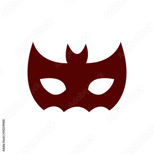 Props for Halloween party - Halloween vector isolated on white background. drawing vector. illustration of Halloween mask. Perfect for coloring book, textiles, icon, web, painting, children. 