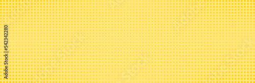 Yellow pop art background with halftone dots.