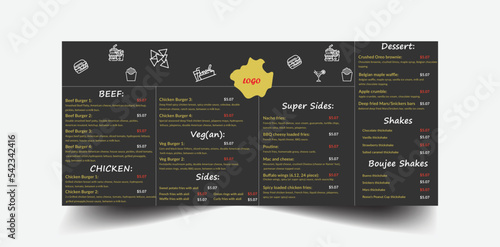 print ready restaurant menu template