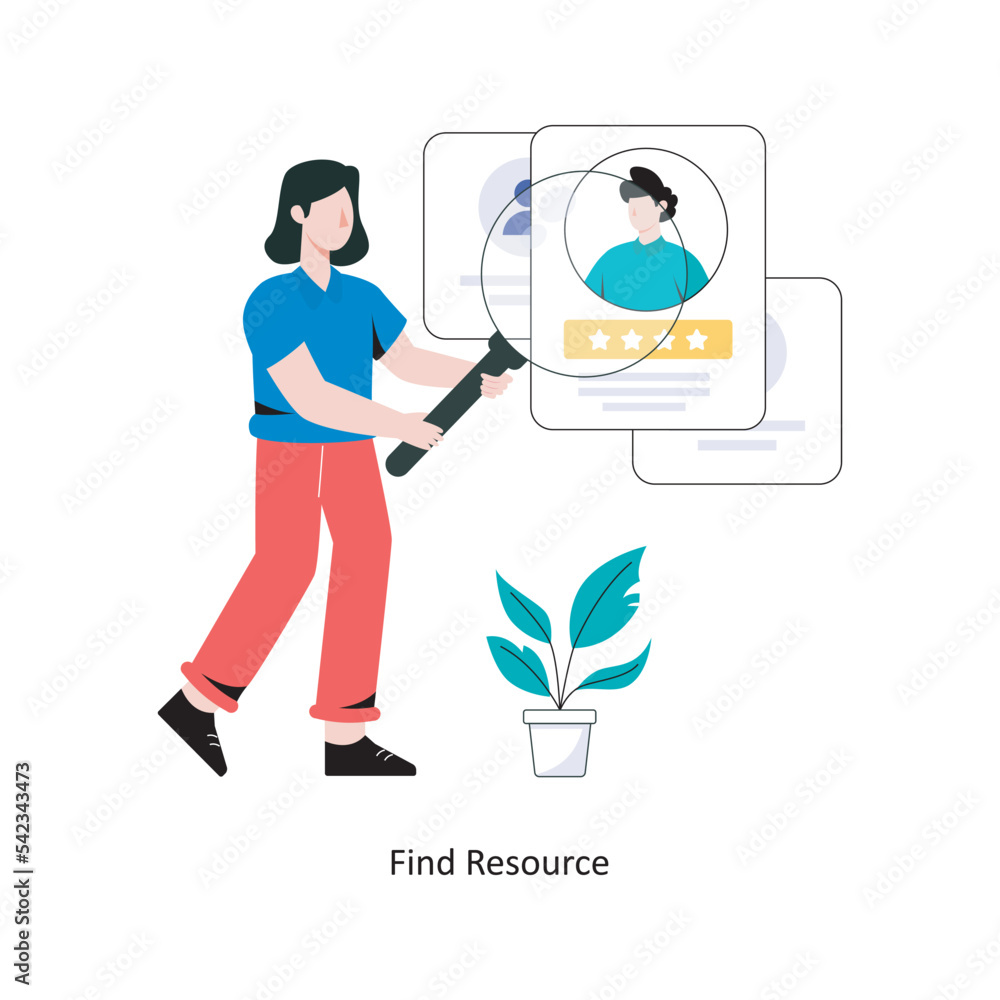 Find Resource flat style design vector illustration. stock illustration Find Resource flat style design vector illustration. stock illustration