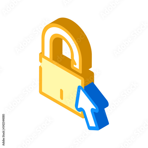 get access registration isometric icon vector. get access registration sign. isolated symbol illustration