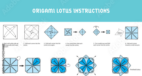 Step by step instructions how to make origami