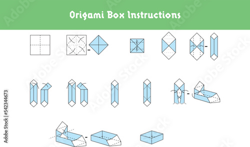 Step by step instructions how to make origami