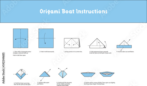Step by step instructions how to make origami