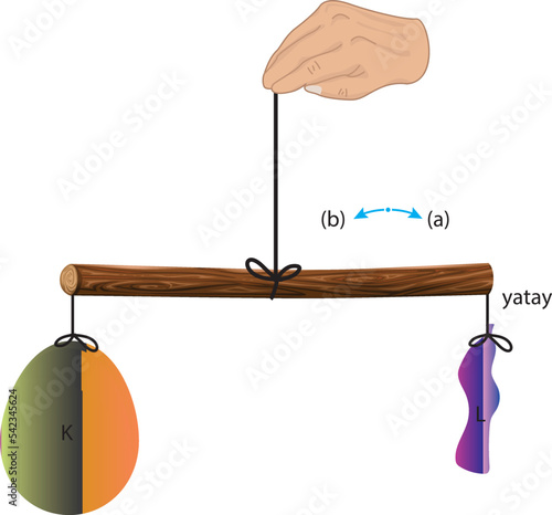 Push and Pull force vector illustration. Force, motion and friction concept. Easy science for kids. Educational illustrated scene.