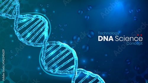 DNA Molecule Helix, Medical Science Gene cell concept - Vector illustration Design