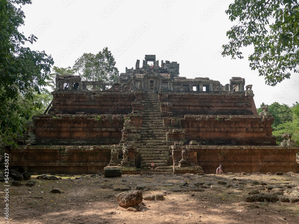 Ruins of historical Angkor Wat temple in the woods, Cambodia Ruins of historical Angkor Wat temple in the woods, Cambodia