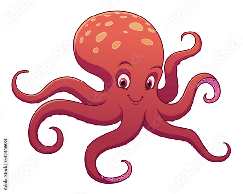 Octopus Cartoon Animal Illustration