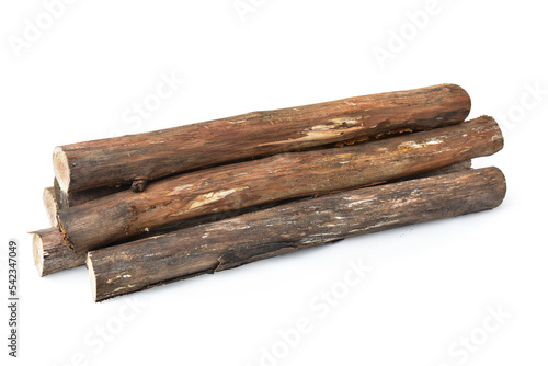 dry wood for firewood isolated on white background. This has clipping path.