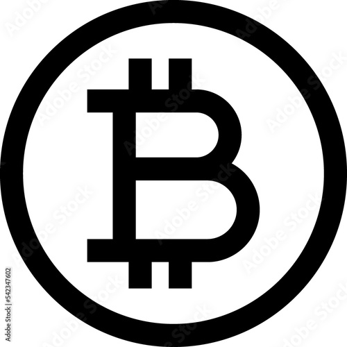 digital money. Bitcoin line icon