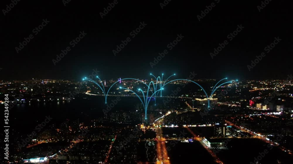 smart Connected city skyline. Futuristic network concept, city Technology smart Connected city skyline. Futuristic network concept, city Technology