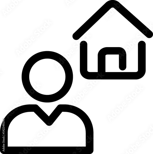 Real estate, realtor line icon