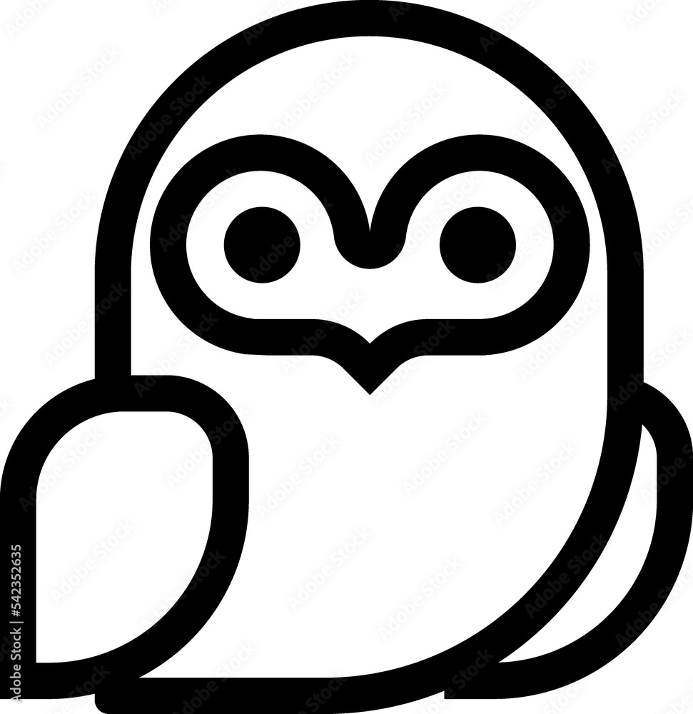 Owl black icon