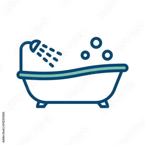 bathtub icon vector design template in white background