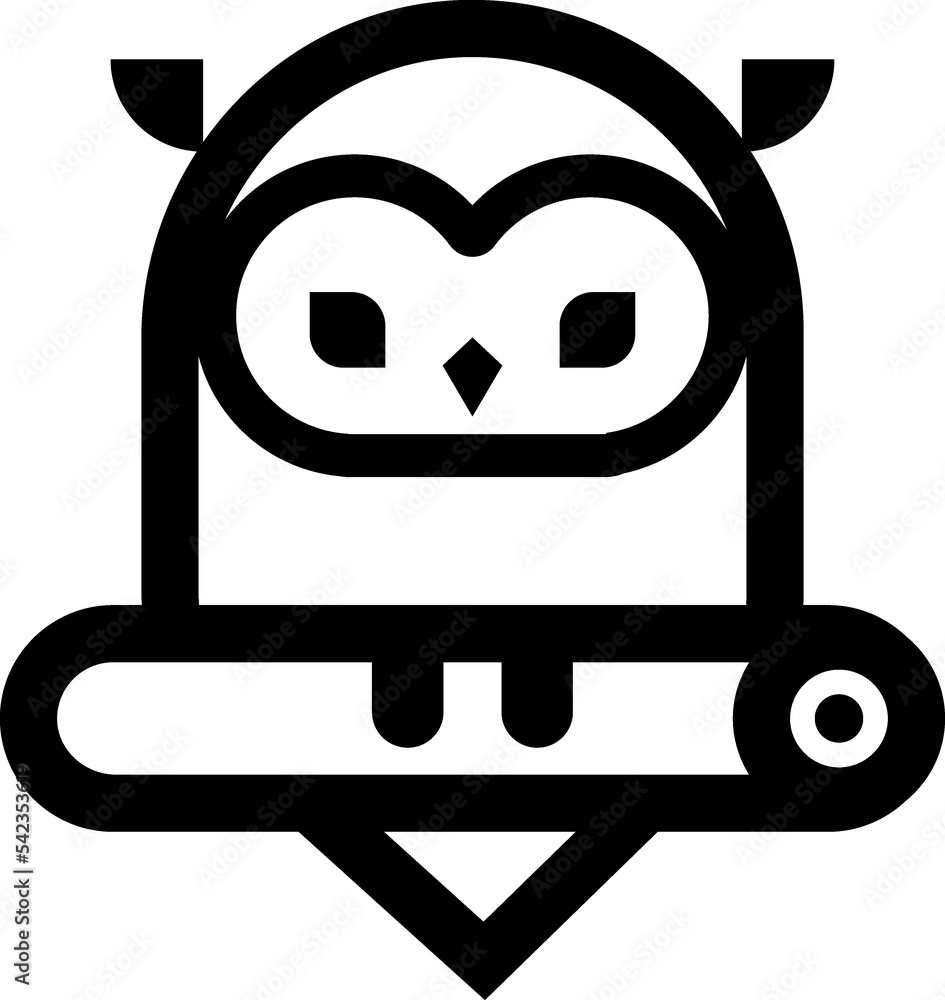 Naklejka premium Owl bird symbol
